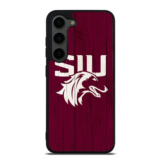 SOUTHERN ILLINOIS SALUKIS WOODEN LOGO Samsung Galaxy S23 Plus Case Cover