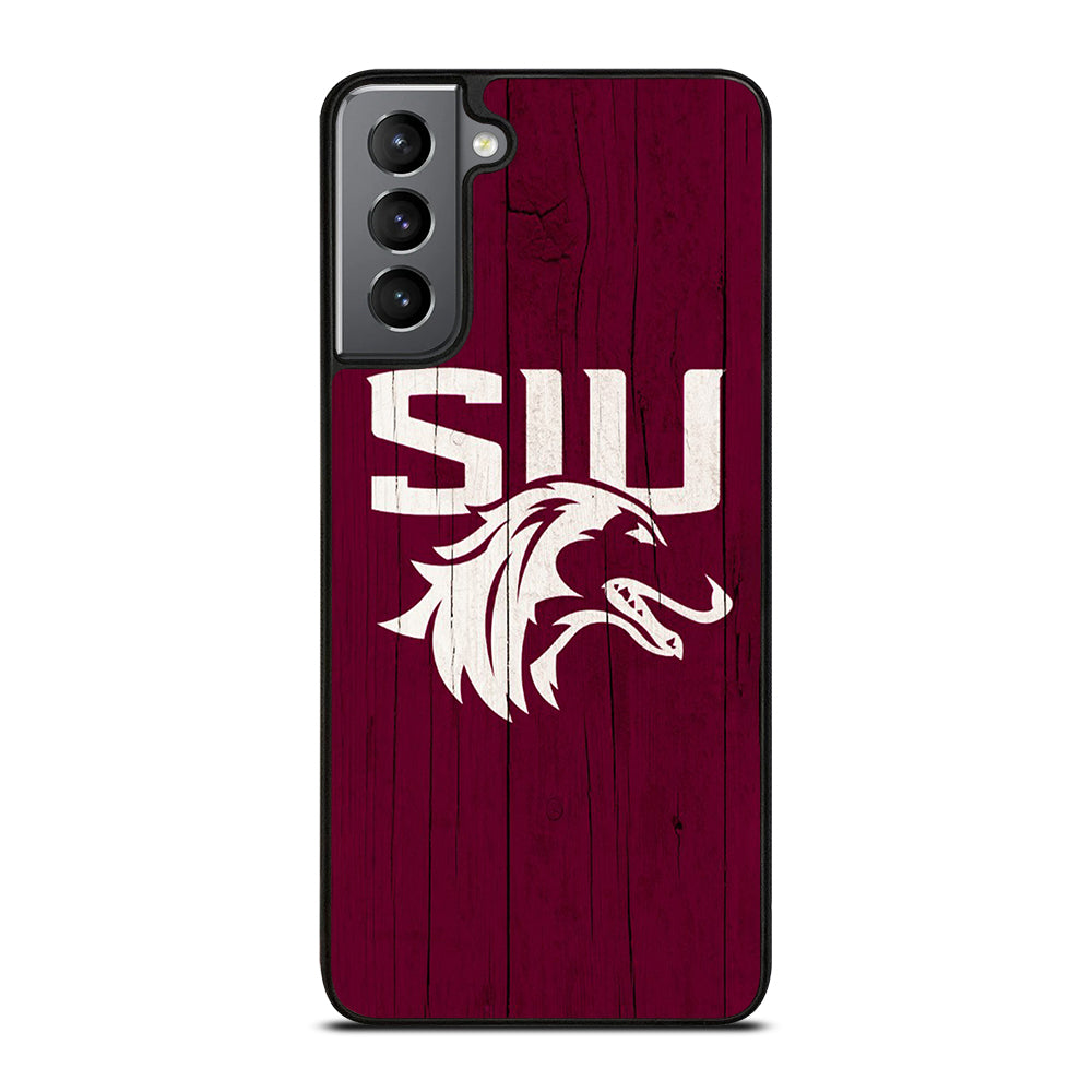 SOUTHERN ILLINOIS SALUKIS WOODEN LOGO Samsung Galaxy S21 Plus Case Cover