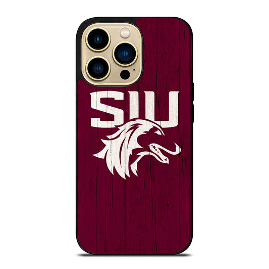 SOUTHERN ILLINOIS SALUKIS WOODEN LOGO iPhone 14 Pro Max Case Cover