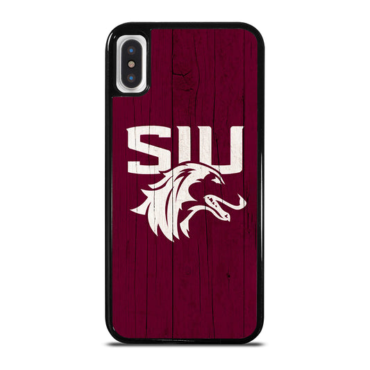 SOUTHERN ILLINOIS SALUKIS WOODEN LOGO iPhone X / XS Case Cover