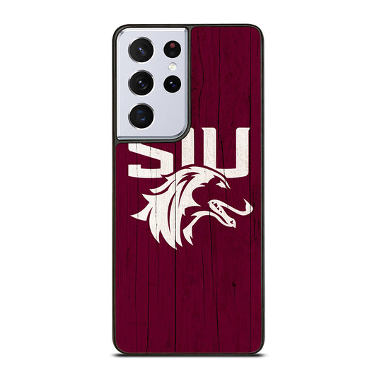 SOUTHERN ILLINOIS SALUKIS WOODEN LOGO Samsung Galaxy S21 Ultra Case Cover