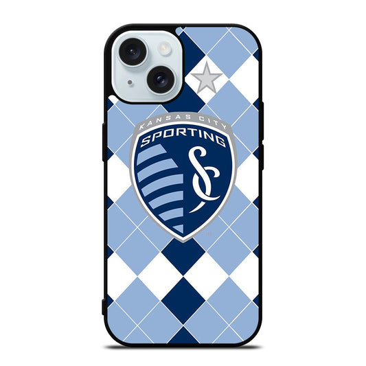 SPORTING KANSAS CITY LOGO FOOTBALL 2 iPhone 15 Case Cover
