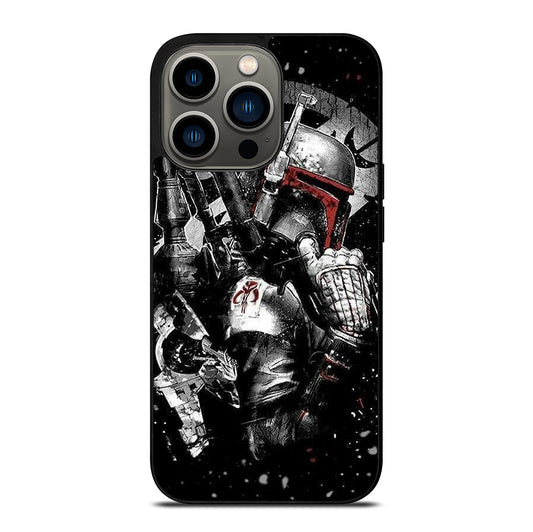 STAR WARS BOBA FETT MANDALORIAN ART 2 iPhone 13 Pro Case Cover