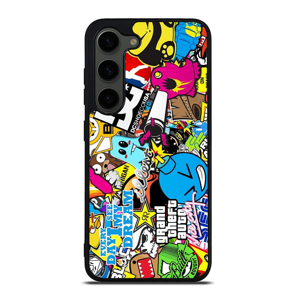 STICKER BOMB DC PATTERN 1 Samsung Galaxy S23 Plus Case Cover