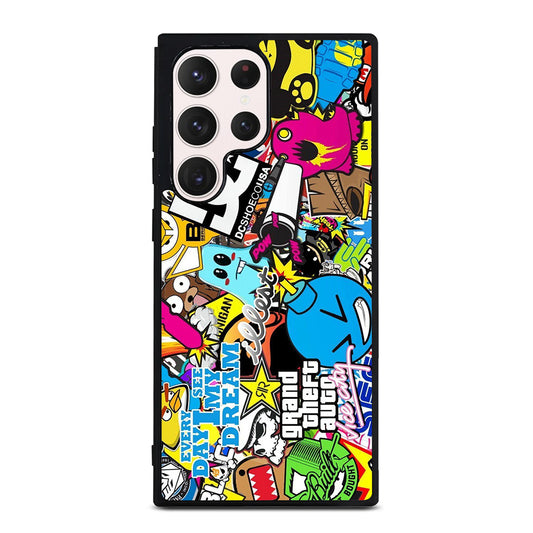 STICKER BOMB DC PATTERN 1 Samsung Galaxy S23 Ultra Case Cover