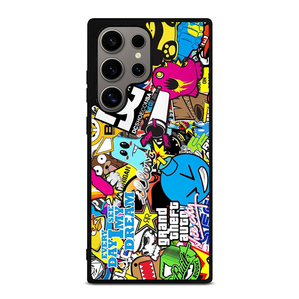 STICKER BOMB DC PATTERN 1 Samsung Galaxy S24 Ultra Case Cover