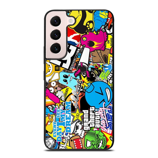 STICKER BOMB DC PATTERN 1 Samsung Galaxy S22 Plus Case Cover