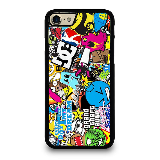 STICKER BOMB DC PATTERN 1 iPhone 7 / 8 Case Cover