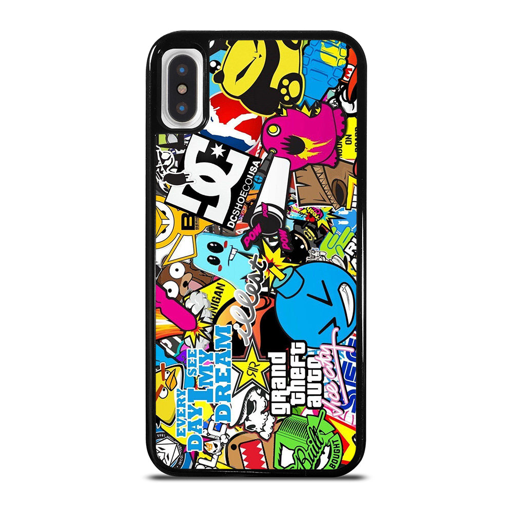 STICKER BOMB DC PATTERN 1 iPhone X / XS Case Cover
