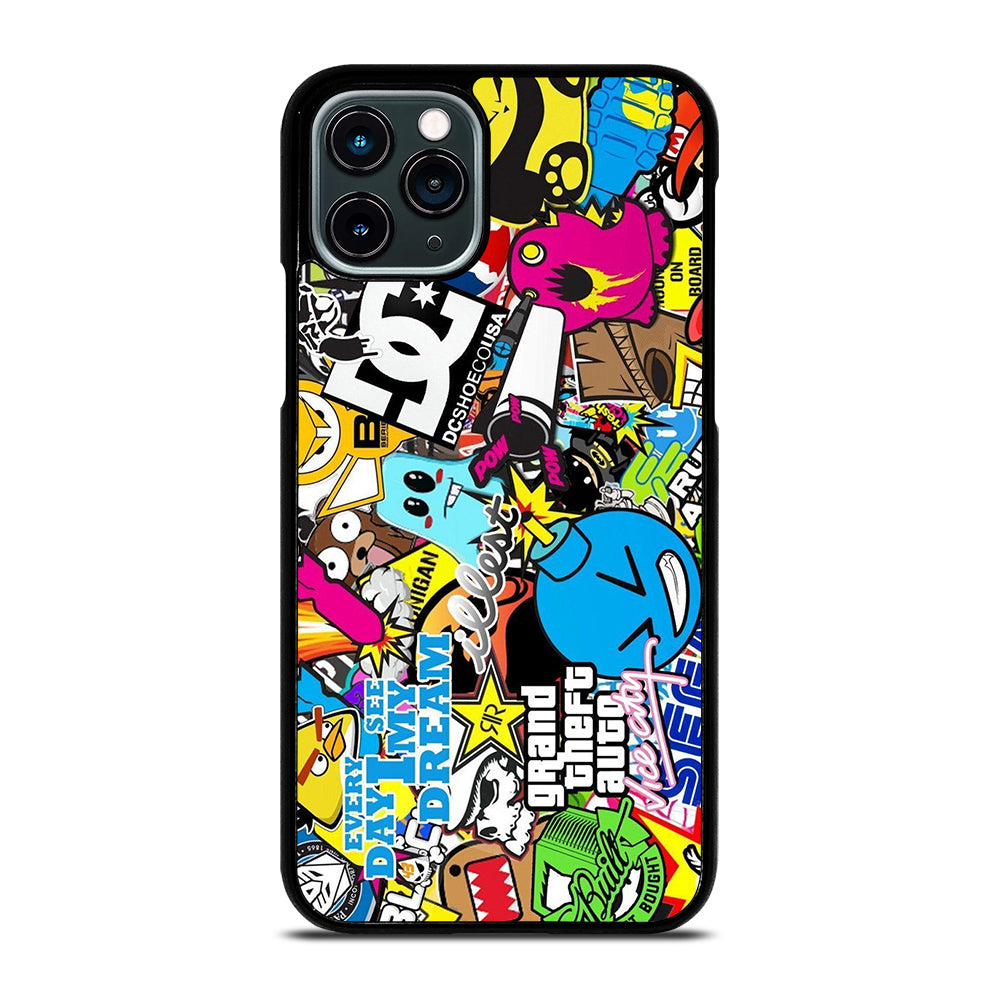 STICKER BOMB DC PATTERN 1 iPhone 11 Pro Case Cover