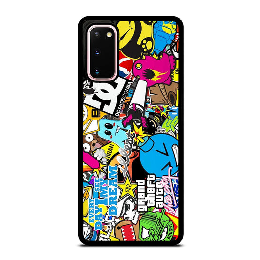 STICKER BOMB DC PATTERN 1 Samsung Galaxy S20 Case Cover