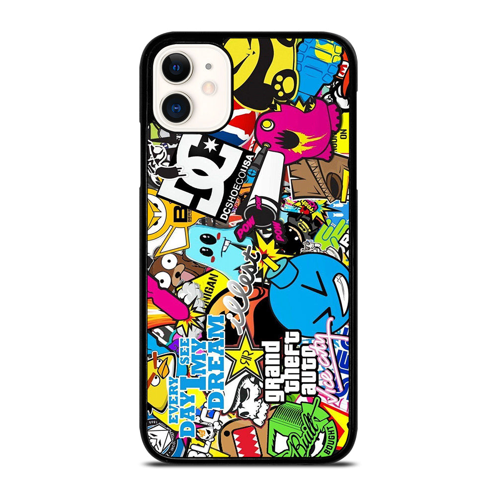 STICKER BOMB DC PATTERN 1 iPhone 11 Case Cover