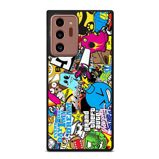 STICKER BOMB DC PATTERN 1 Samsung Galaxy Note 20 Ultra Case Cover