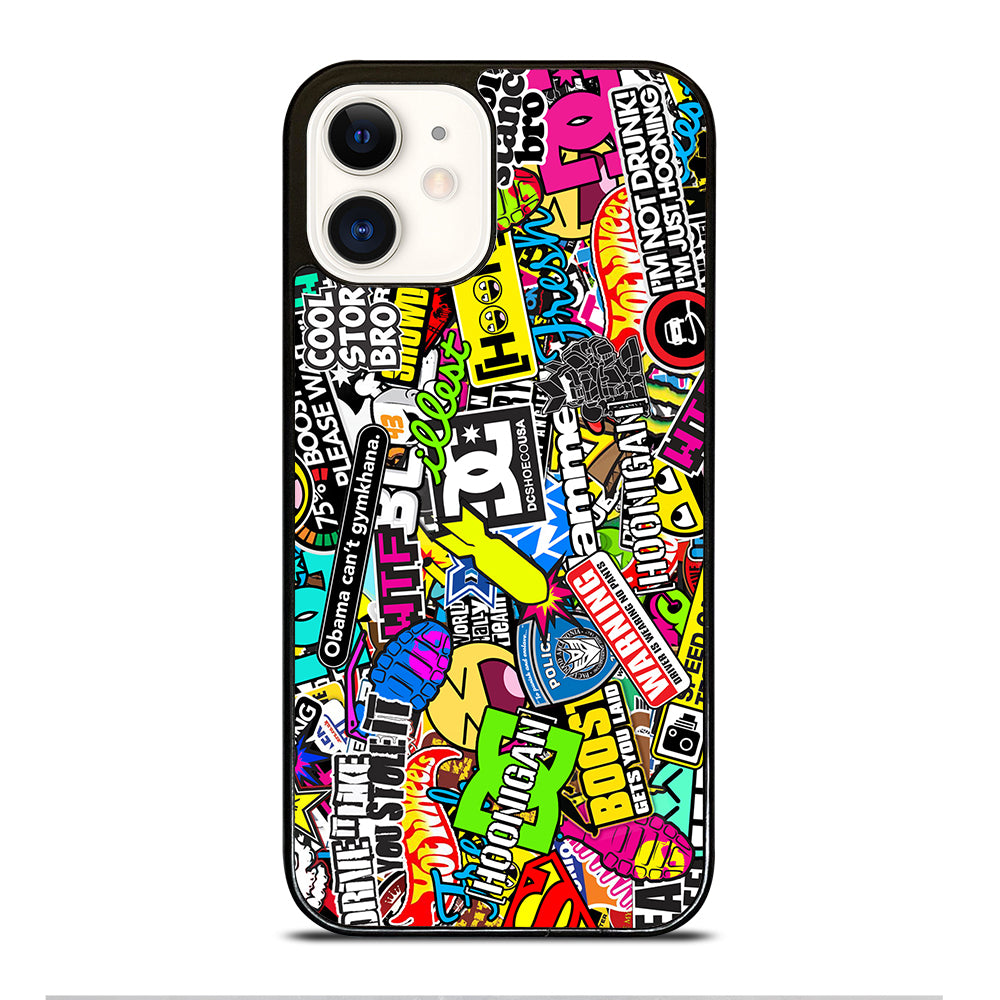 STICKER BOMB DC PATTERN 2 iPhone 12 Case Cover
