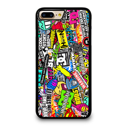 STICKER BOMB DC PATTERN 2 iPhone 7 / 8 Plus Case Cover