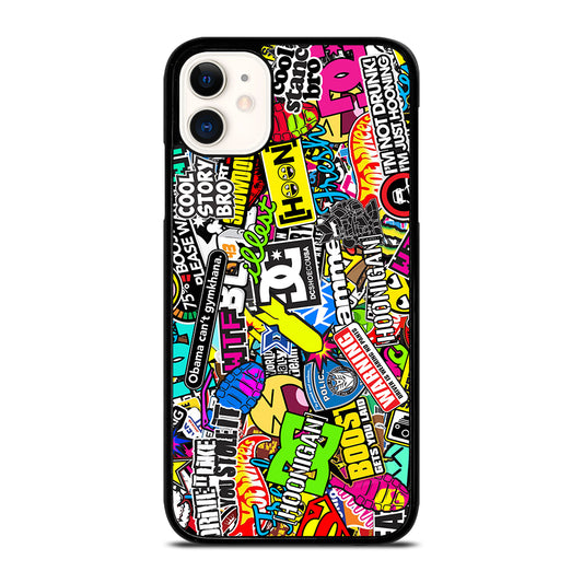 STICKER BOMB DC PATTERN 2 iPhone 11 Case Cover