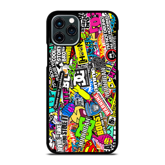 STICKER BOMB DC PATTERN 2 iPhone 11 Pro Case Cover