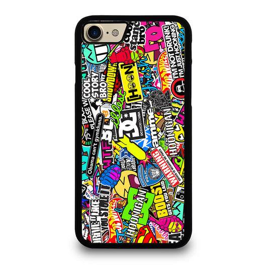 STICKER BOMB DC PATTERN 2 iPhone 7 / 8 Case Cover