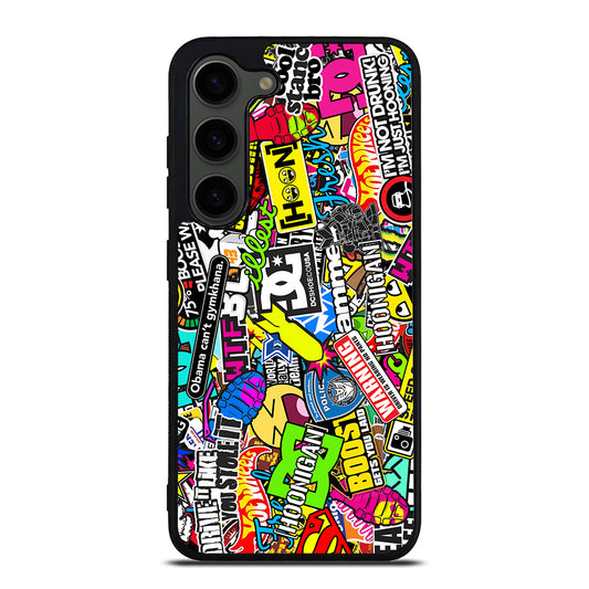 STICKER BOMB DC PATTERN 2 Samsung Galaxy S23 Plus Case Cover