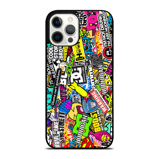 STICKER BOMB DC PATTERN 2 iPhone 12 Pro Max Case Cover