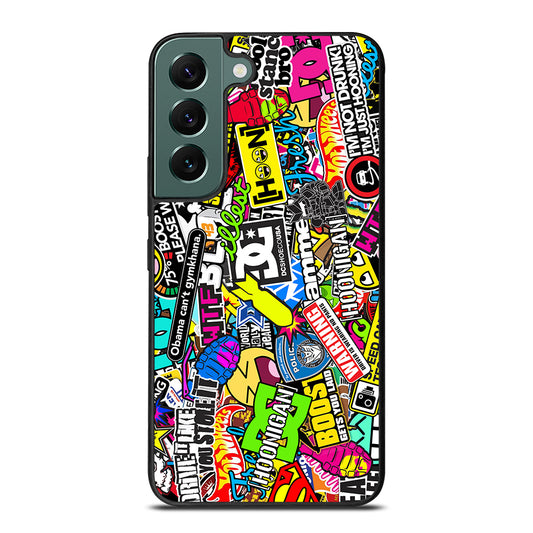 STICKER BOMB DC PATTERN 2 Samsung Galaxy S22 Case Cover
