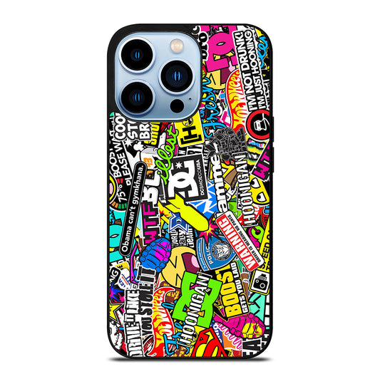 STICKER BOMB DC PATTERN 2 iPhone 13 Pro Max Case Cover