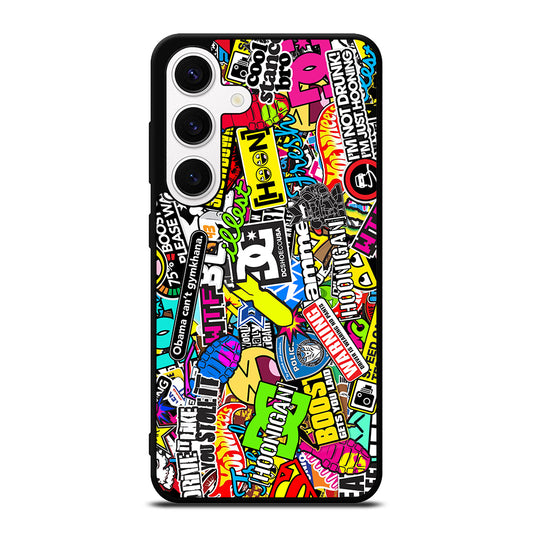 STICKER BOMB DC PATTERN 2 Samsung Galaxy S24 Case Cover