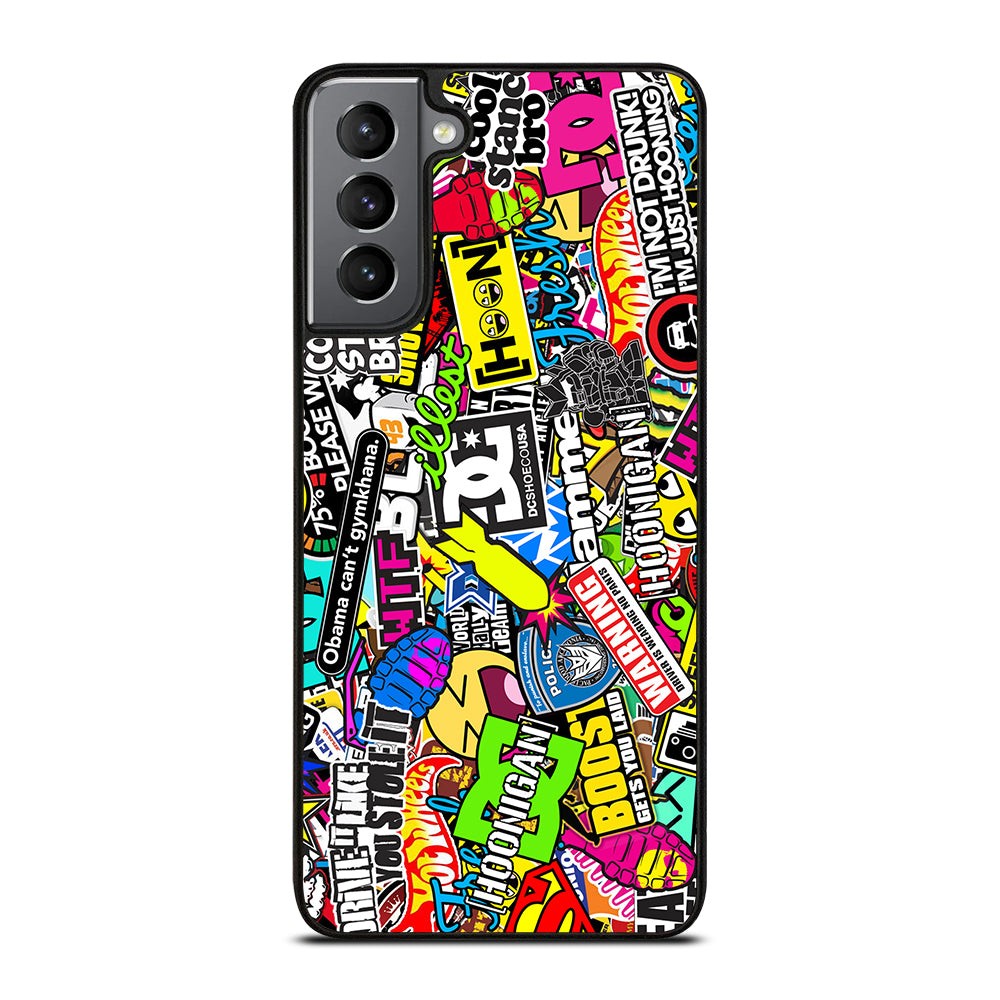 STICKER BOMB DC PATTERN 2 Samsung Galaxy S21 Plus Case Cover