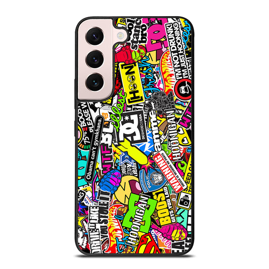 STICKER BOMB DC PATTERN 2 Samsung Galaxy S22 Plus Case Cover
