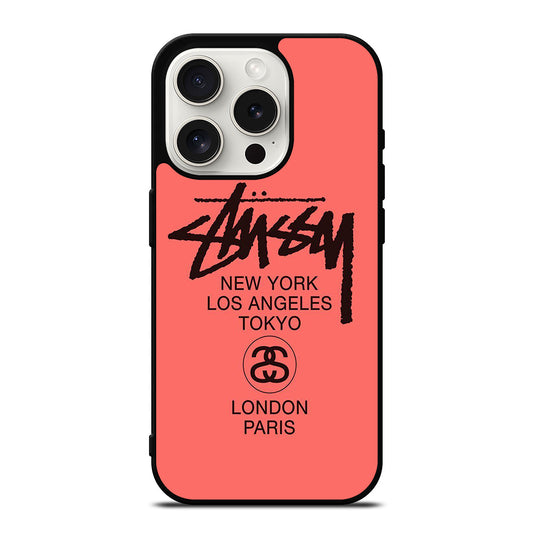 STUSSY CITY iPhone 15 Pro Case Cover