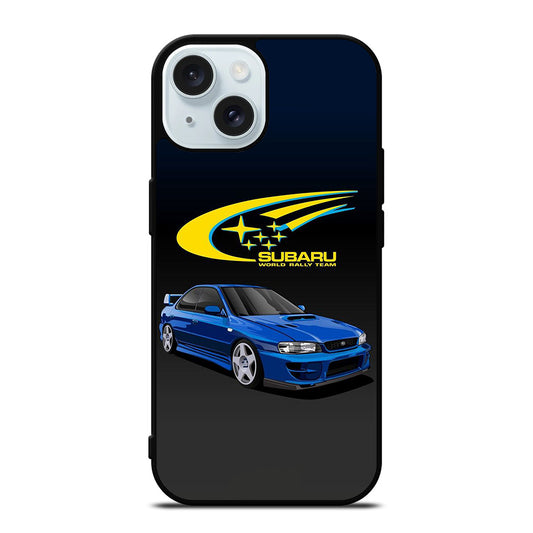 SUBARU BLUE CAR iPhone 15 Case Cover