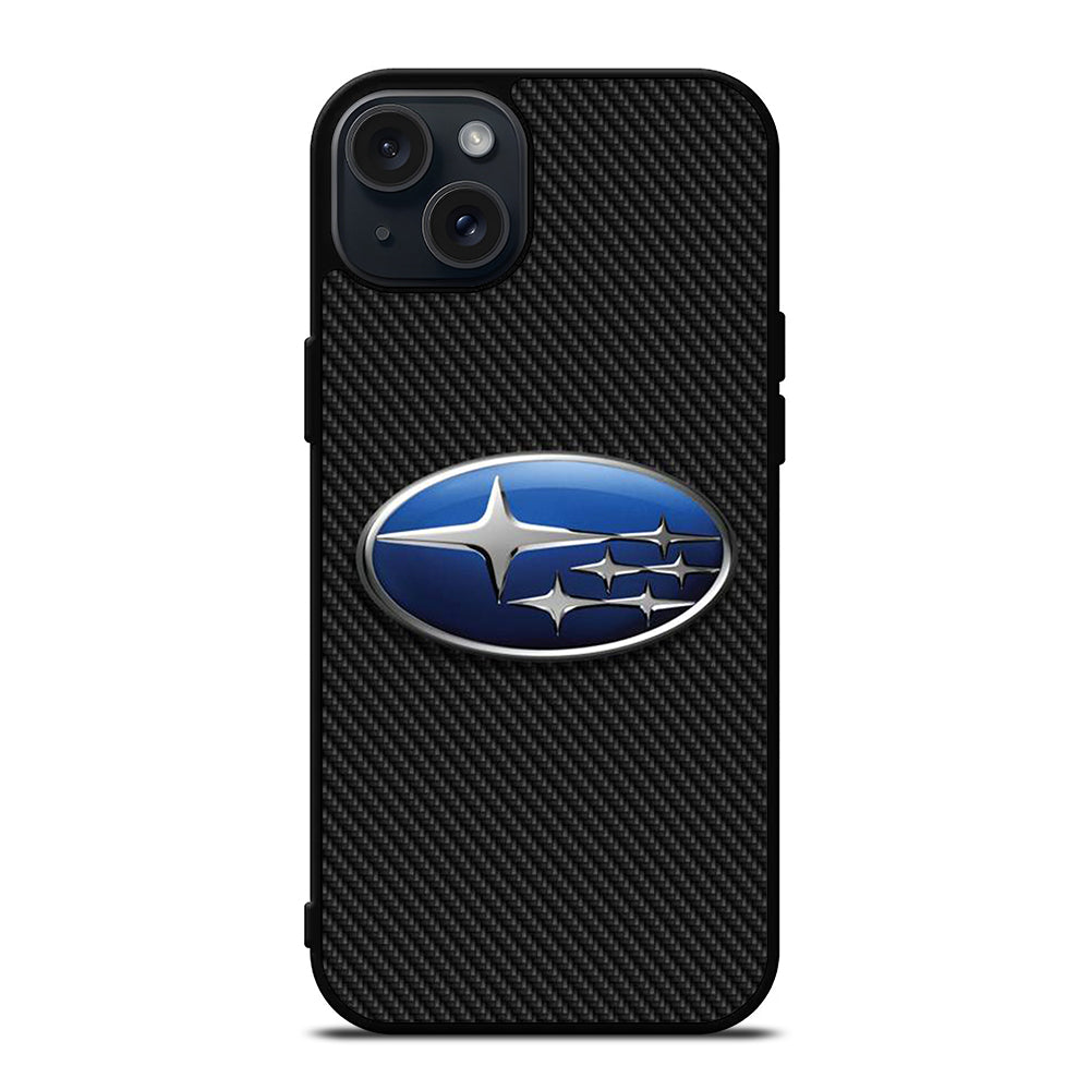 SUBARU CAR LOGO CARBON iPhone 15 Plus Case Cover