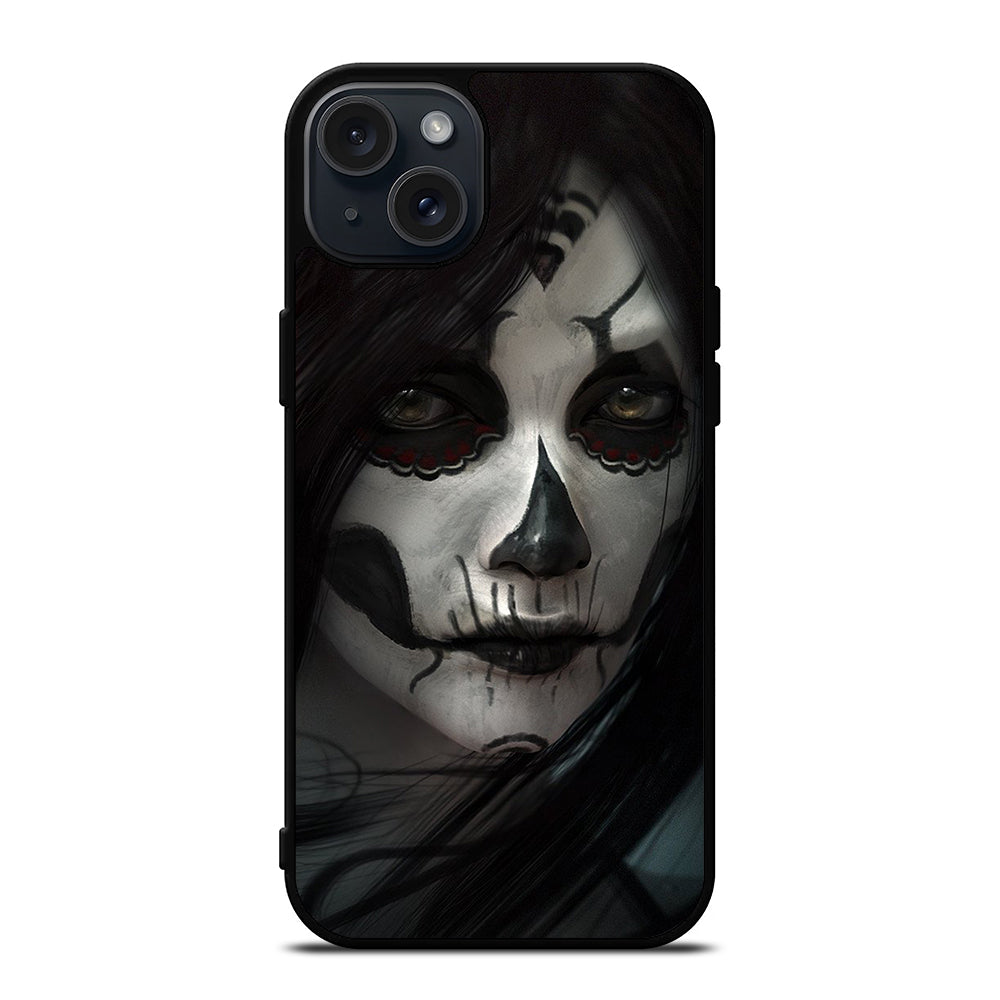 SUGAR SKULL FACE iPhone 15 Plus Case Cover