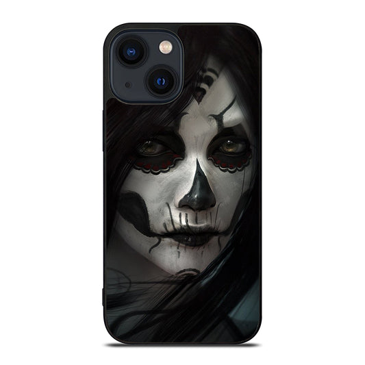 SUGAR SKULL FACE iPhone 14 Plus Case Cover