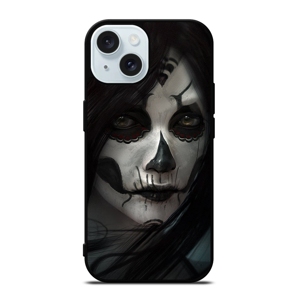 SUGAR SKULL FACE iPhone 15 Case Cover
