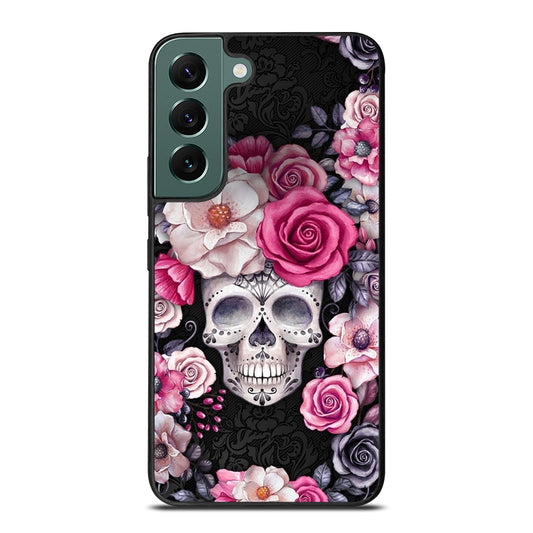 SUGAR SKULL FLOWER ROSE Samsung Galaxy S22 Case Cover