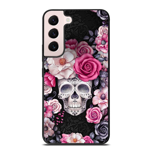 SUGAR SKULL FLOWER ROSE Samsung Galaxy S22 Plus Case Cover