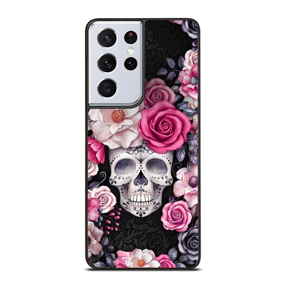 SUGAR SKULL FLOWER ROSE Samsung Galaxy S21 Ultra Case Cover