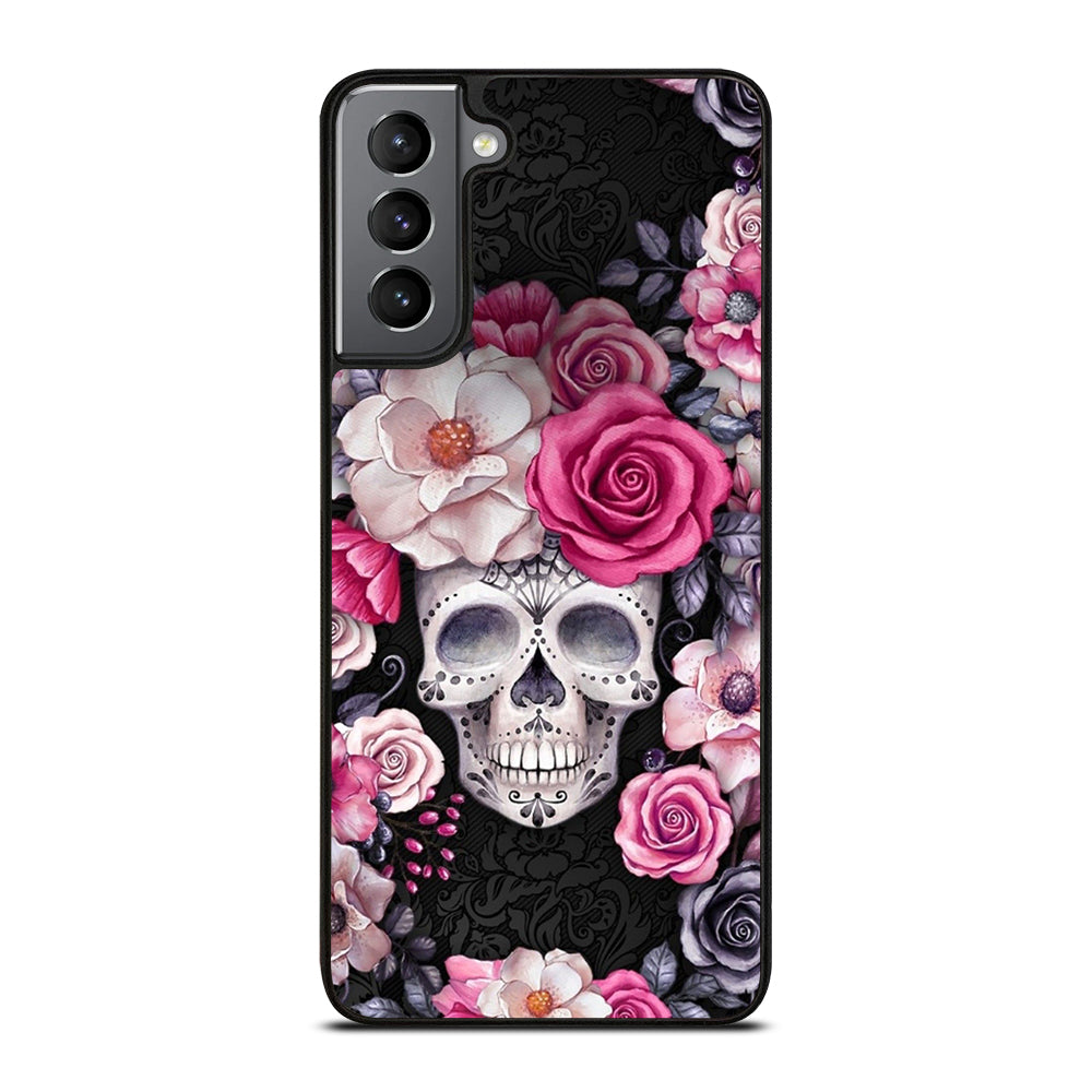 SUGAR SKULL FLOWER ROSE Samsung Galaxy S21 Plus Case Cover