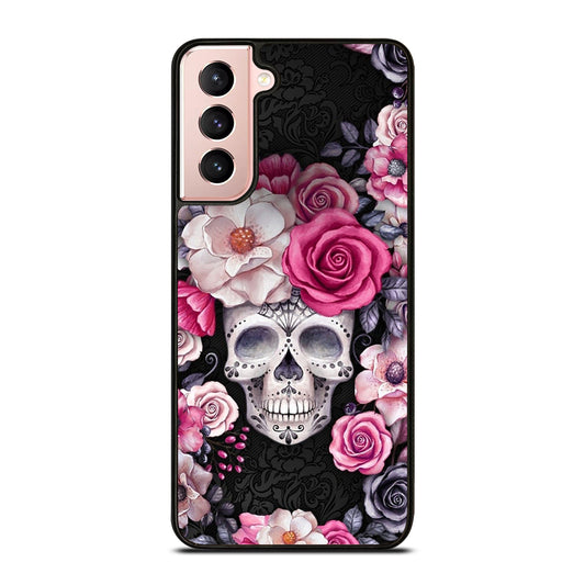 SUGAR SKULL FLOWER ROSE Samsung Galaxy S21 Case Cover