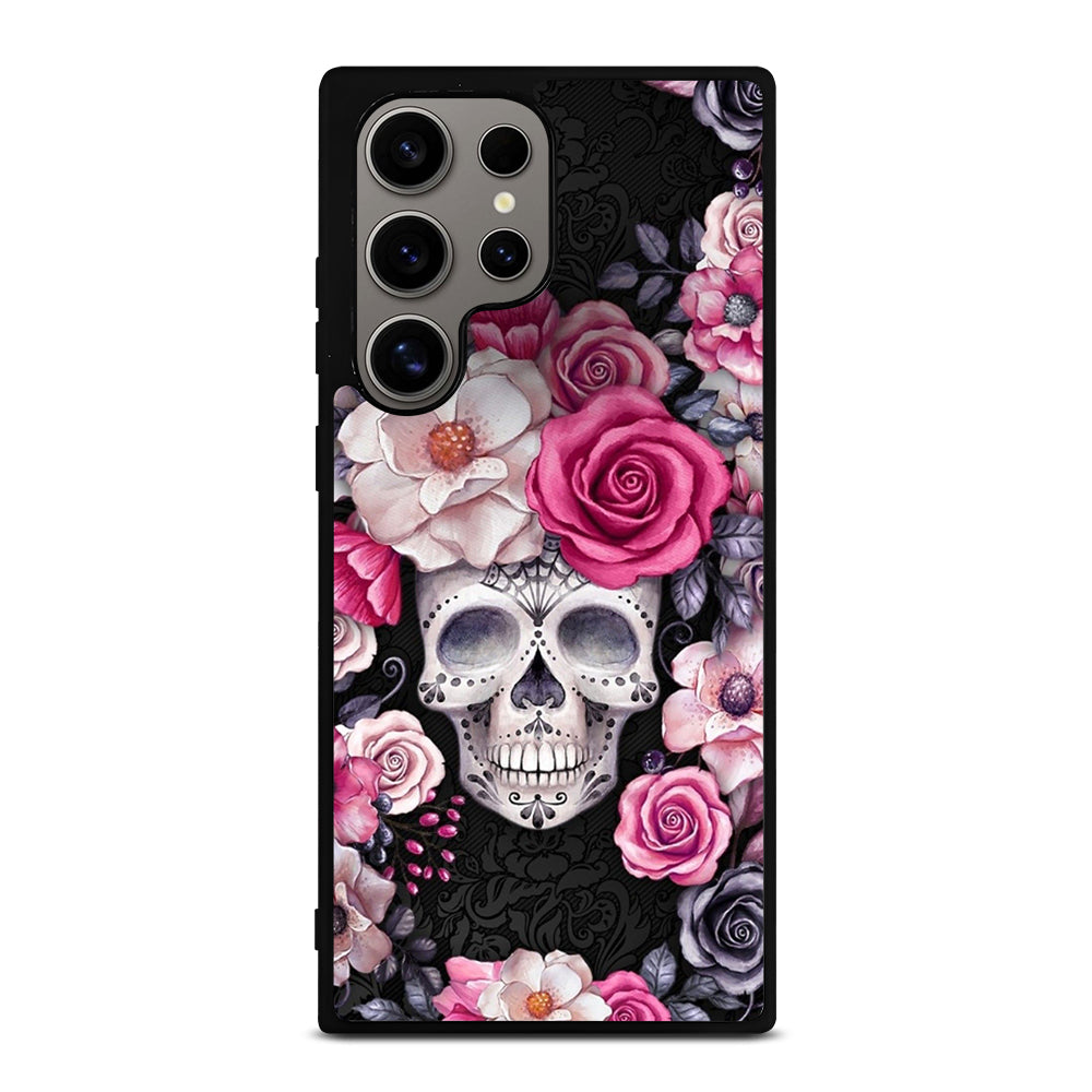 SUGAR SKULL FLOWER ROSE Samsung Galaxy S24 Ultra Case Cover