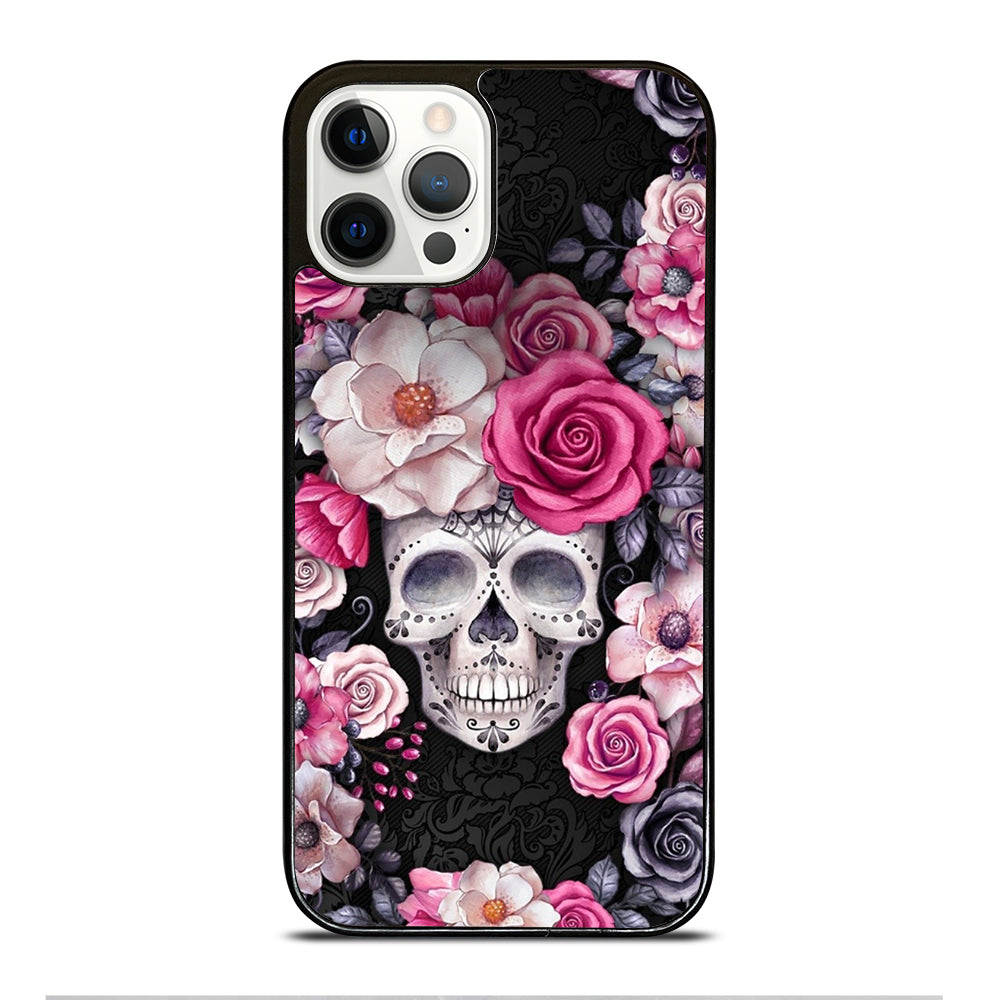 SUGAR SKULL FLOWER ROSE iPhone 12 Pro Case Cover
