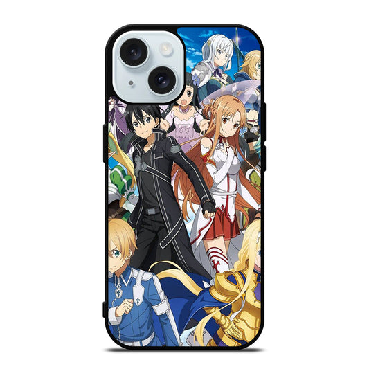 SWORD ART ONLINE CHARACTERS 1 iPhone 15 Case Cover