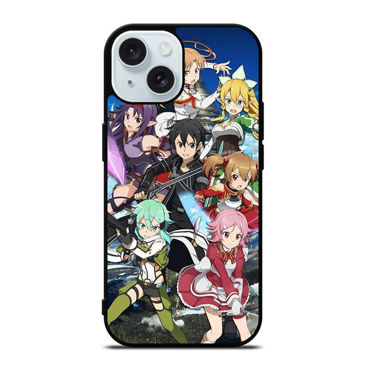 SWORD ART ONLINE CHARACTERS 2 iPhone 15 Case Cover