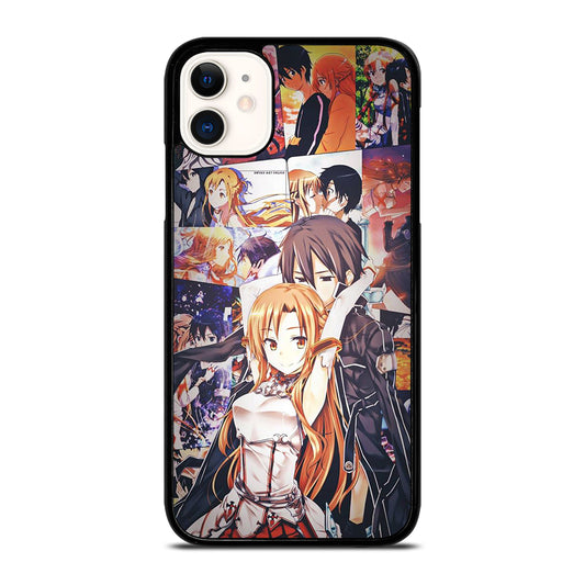 SWORD ART ONLINE KIRITO AND ASUNA COLLAGE iPhone 11 Case Cover