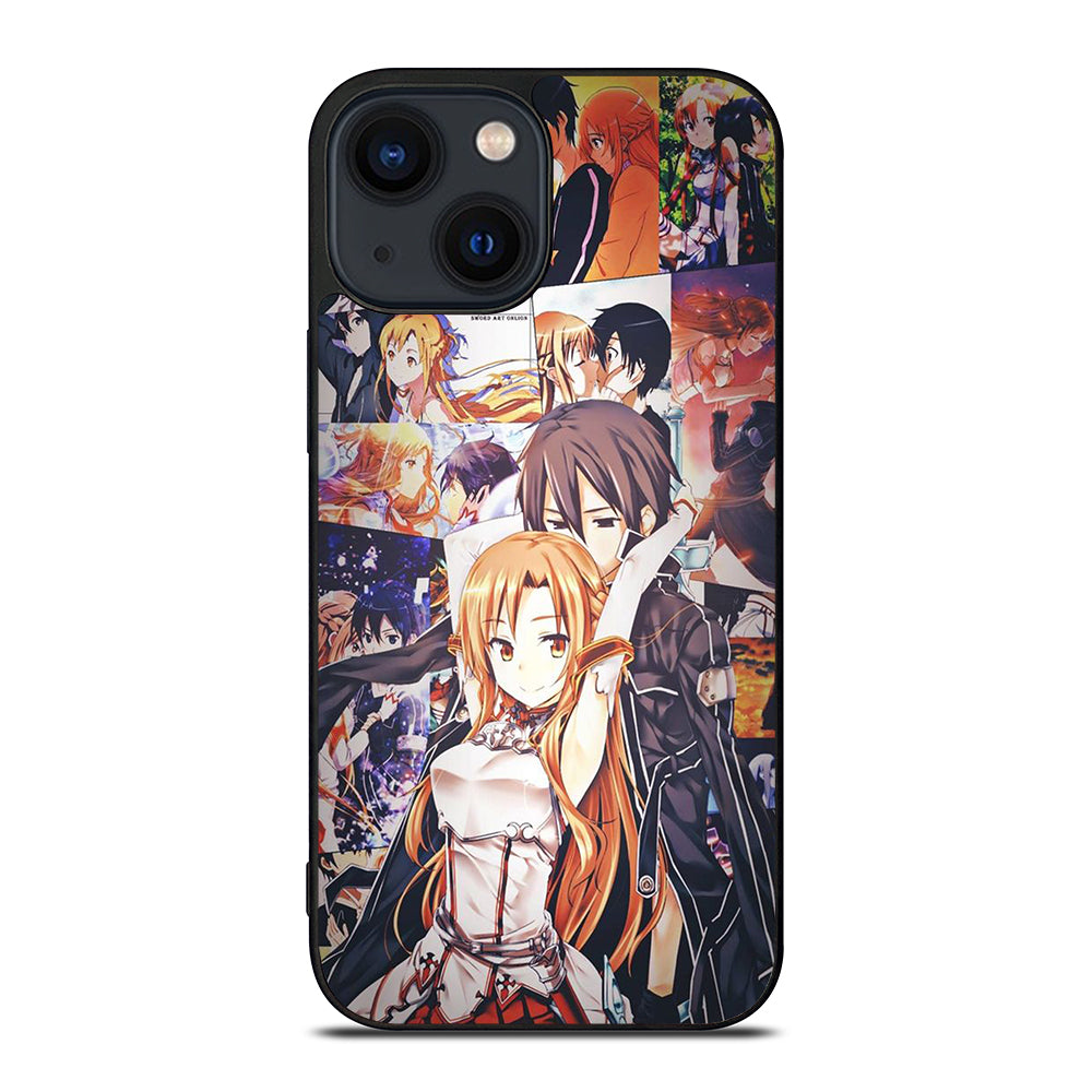 SWORD ART ONLINE KIRITO AND ASUNA COLLAGE iPhone 14 Plus Case Cover