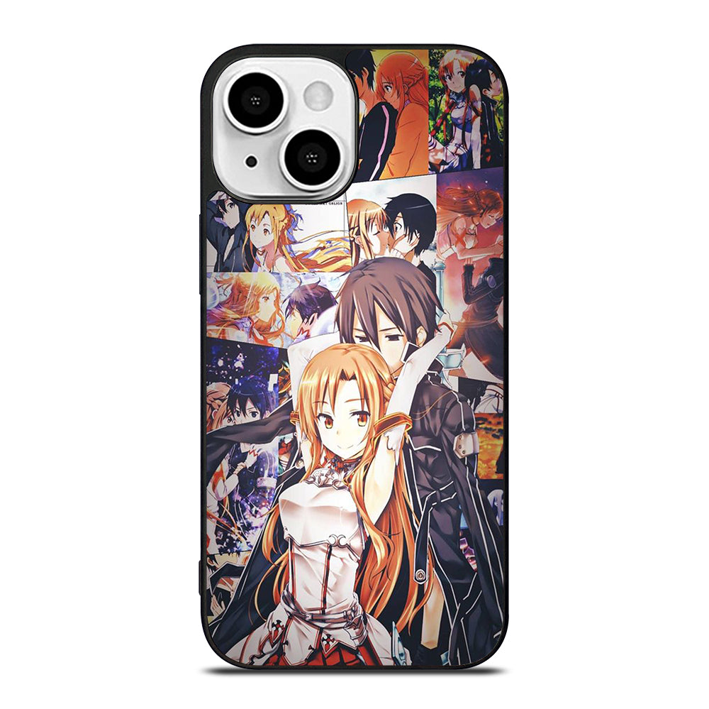 SWORD ART ONLINE KIRITO AND ASUNA COLLAGE iPhone 13 Mini Case Cover