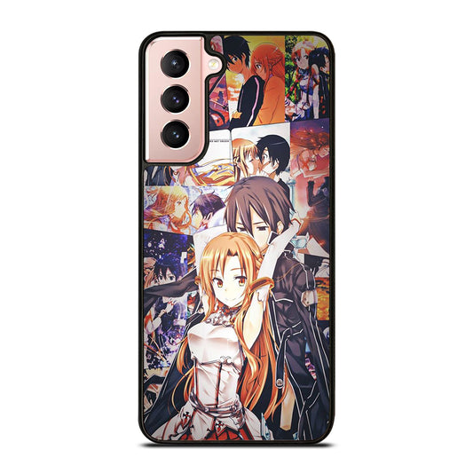 SWORD ART ONLINE KIRITO AND ASUNA COLLAGE Samsung Galaxy S21 Case Cover
