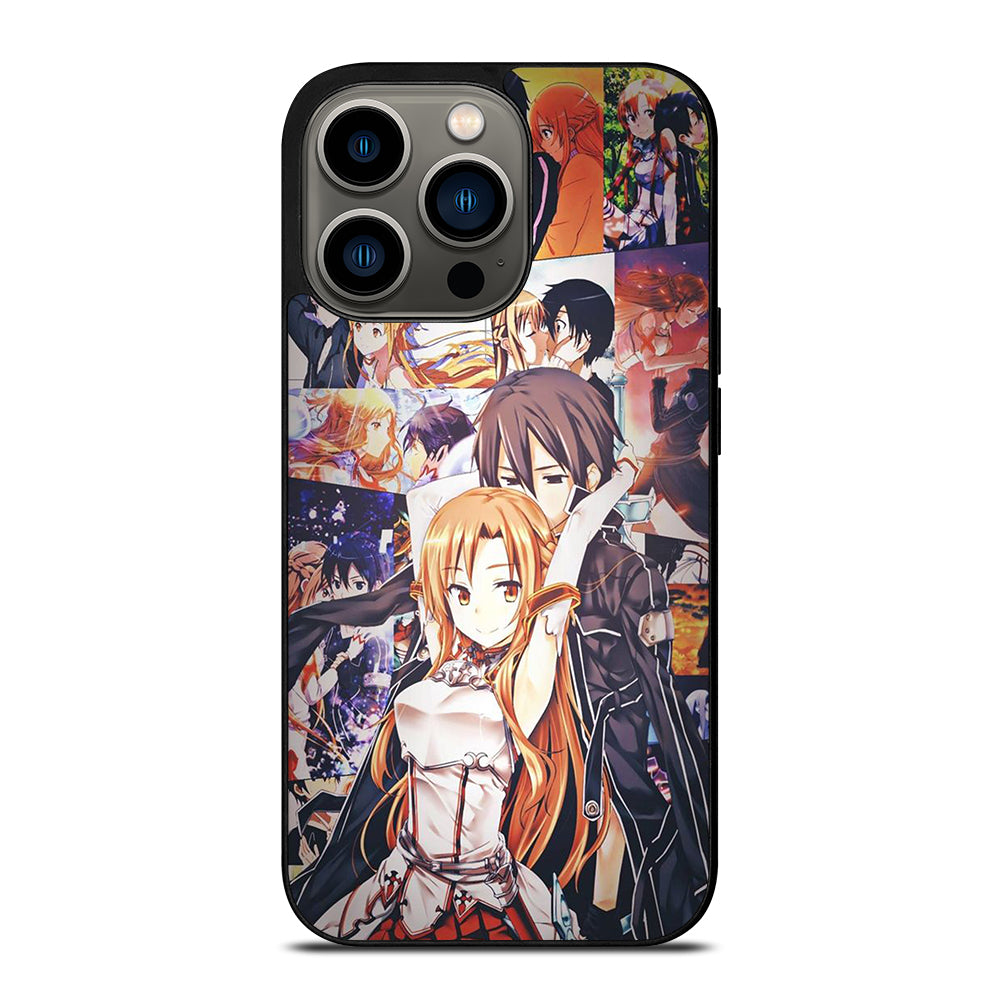 SWORD ART ONLINE KIRITO AND ASUNA COLLAGE iPhone 13 Pro Case Cover