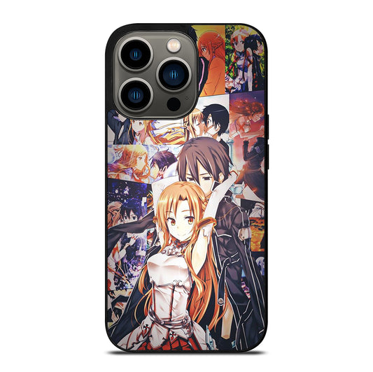 SWORD ART ONLINE KIRITO AND ASUNA COLLAGE iPhone 13 Pro Case Cover